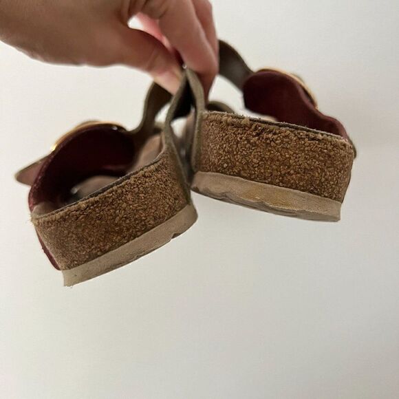 Birkenstock Arizona Big Buckle Washed Metallic Rose Two Strap Sandals 37 Narrow - Picture 5 of 11